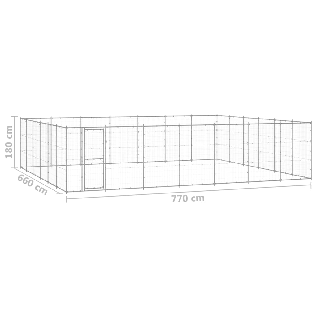 Hondenkennel 50,82 m² staal