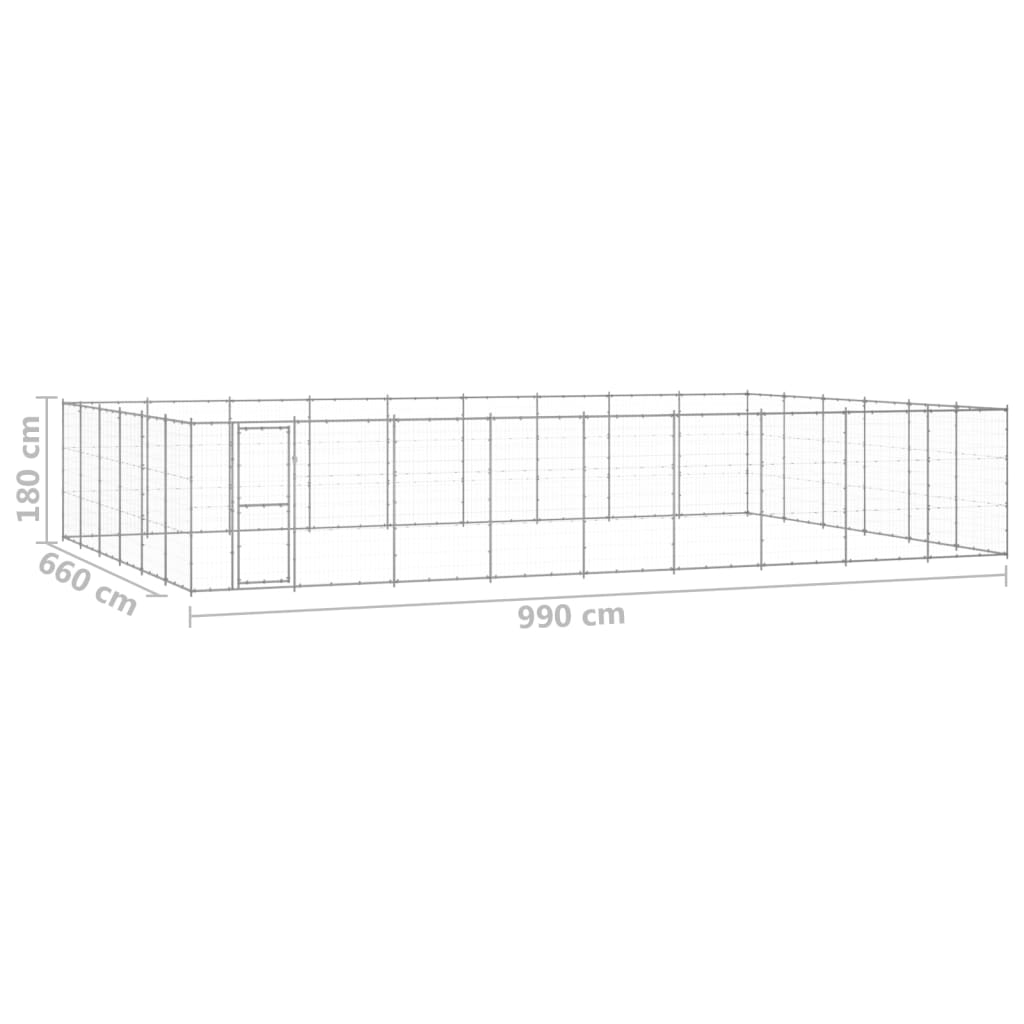 Hondenkennel 50,82 m² staal