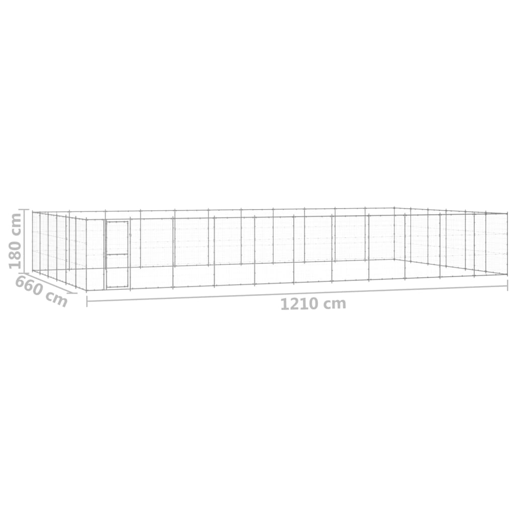 Hondenkennel 50,82 m² staal