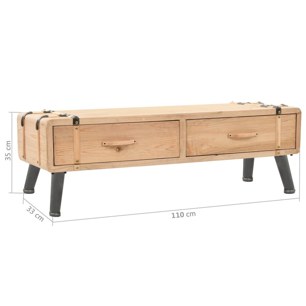 Tv-meubel 120x33x35 cm massief vurenhout