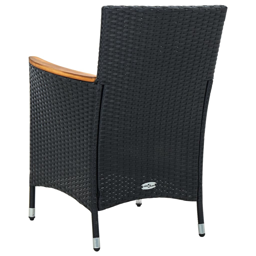 Tuinstoelen 4 st poly rattan