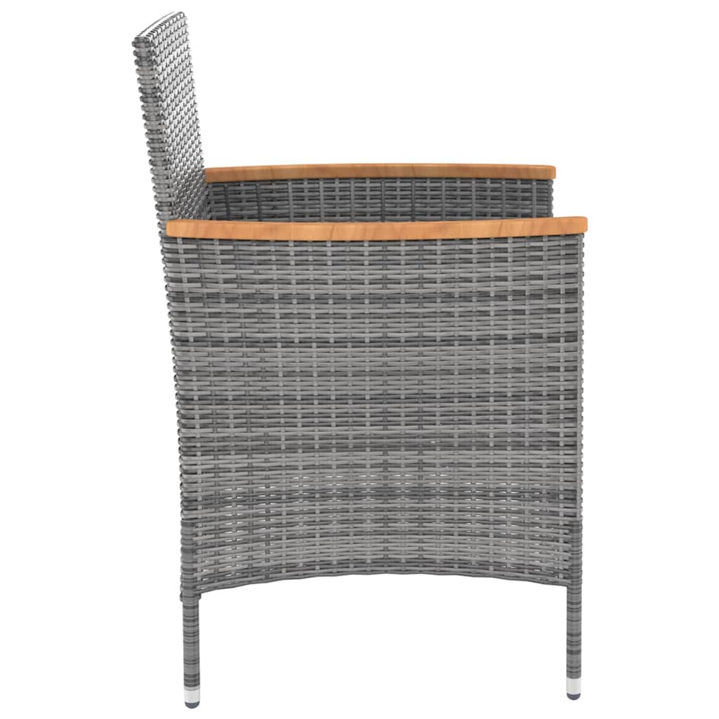 Tuinstoelen 4 st poly rattan