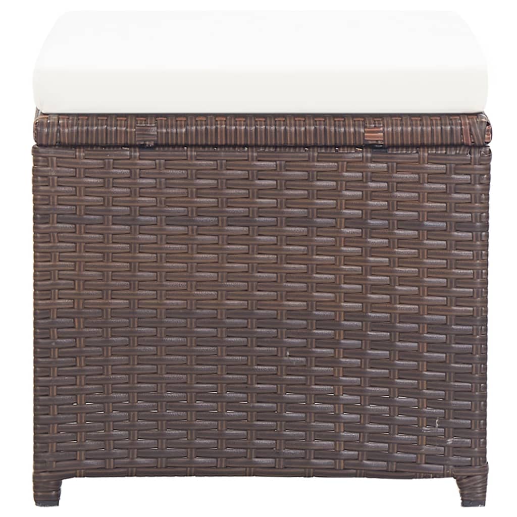 Tuinkrukken 4 st met kussens poly rattan