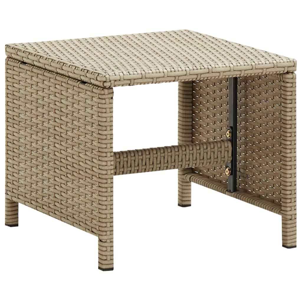 4-delige Tuinstoelen- voetenbankenset poly rattan