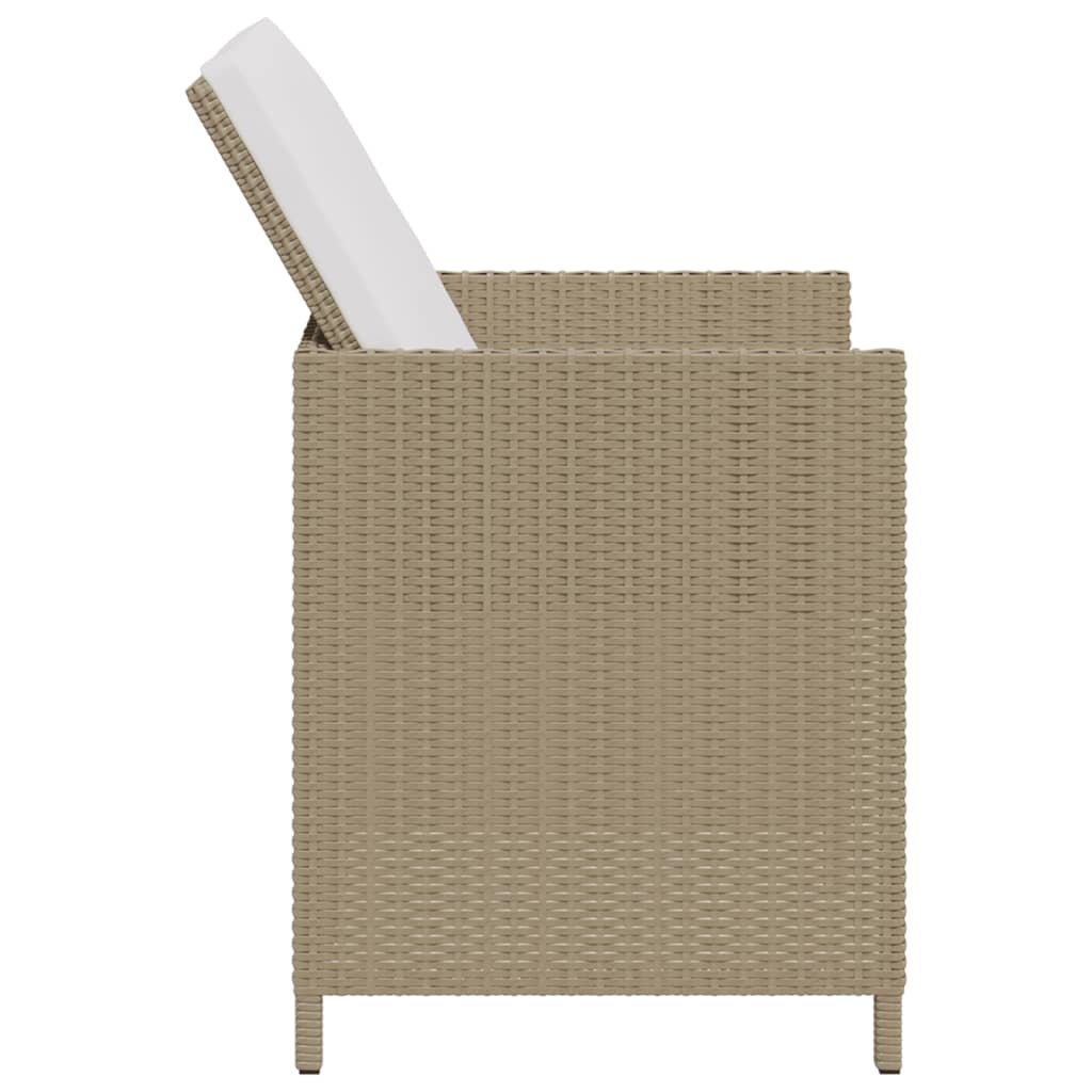 Tuinstoelen met kussens 4 st poly rattan