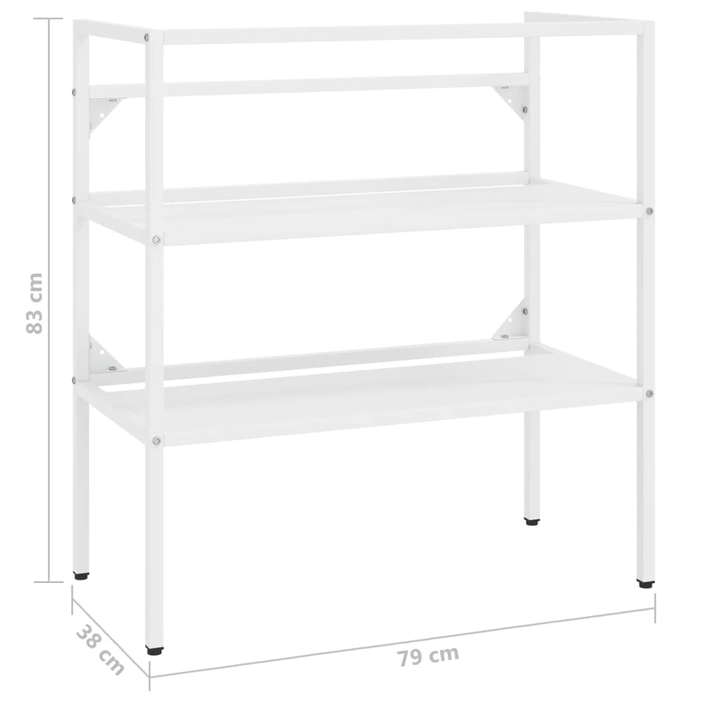 Wastafelframe 59x38x83 cm ijzer zwart