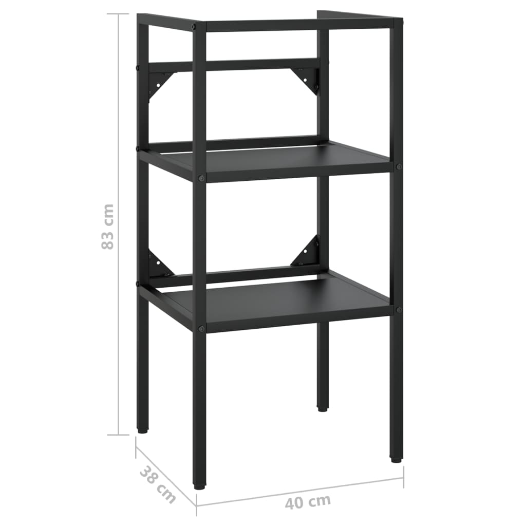 Wastafelframe 59x38x83 cm ijzer wit