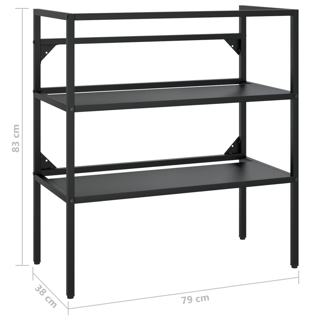 Wastafelframe 79x38x83 cm ijzer wit