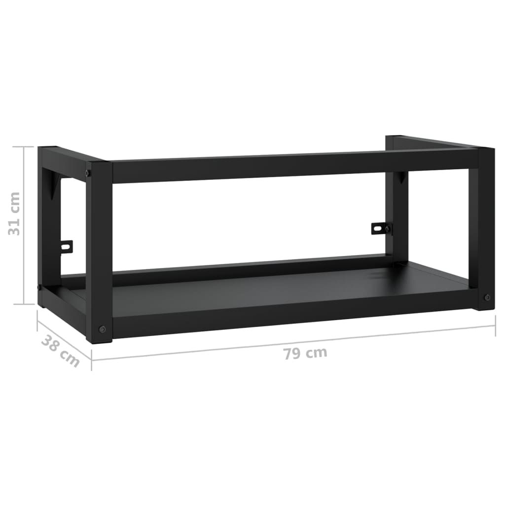 Wastafelframe wandgemonteerd 79x38x31 cm ijzer