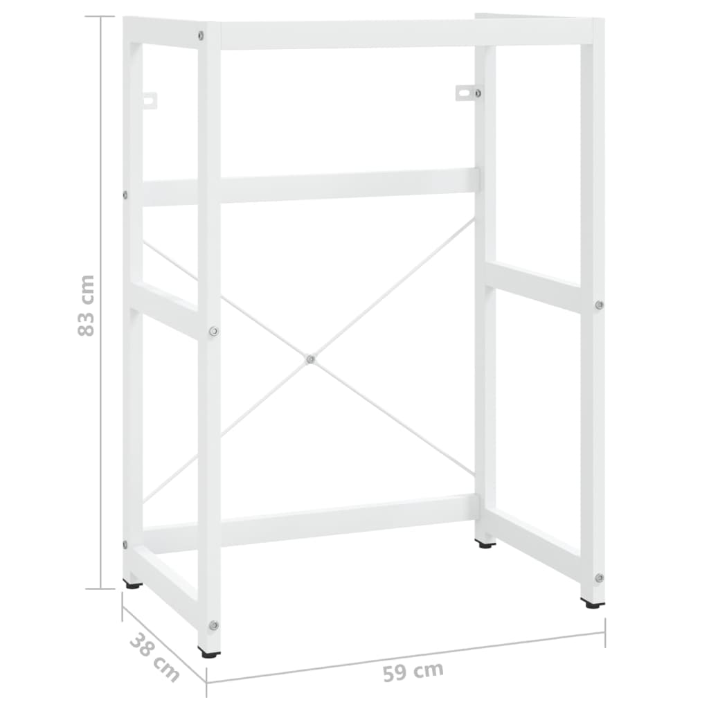 Wastafelframe 40x38x83 cm ijzer wit