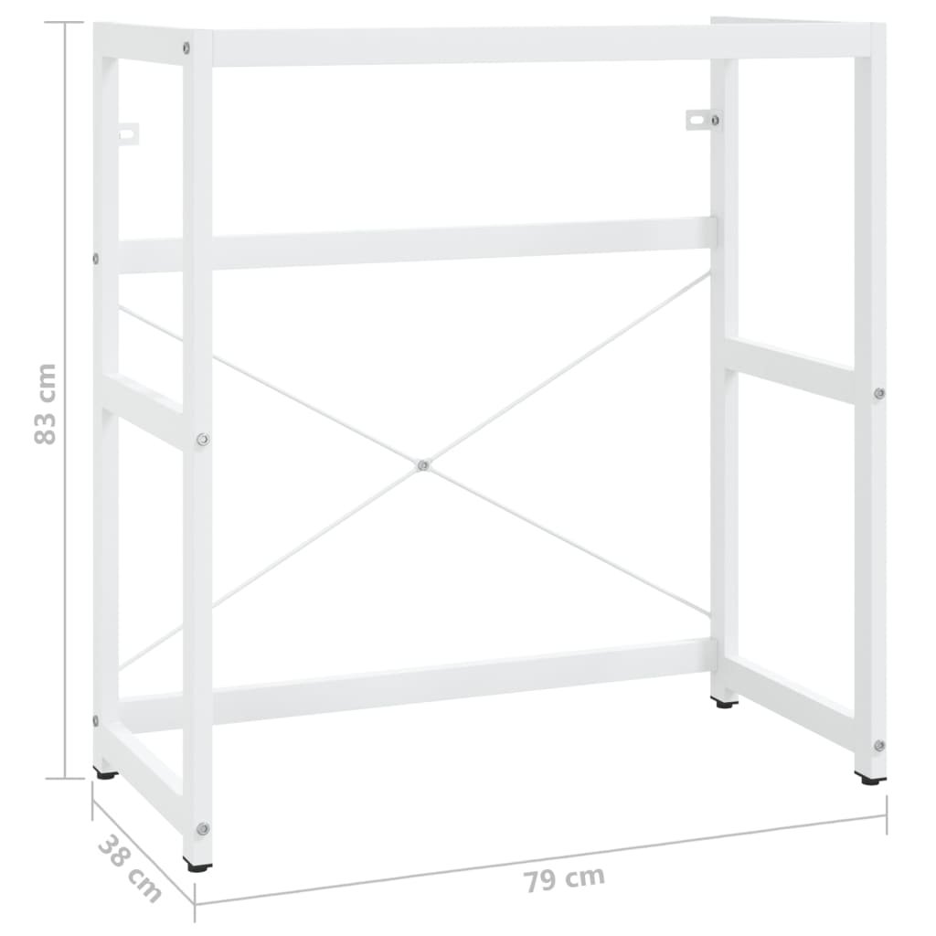 Wastafelframe 40x38x83 cm ijzer wit