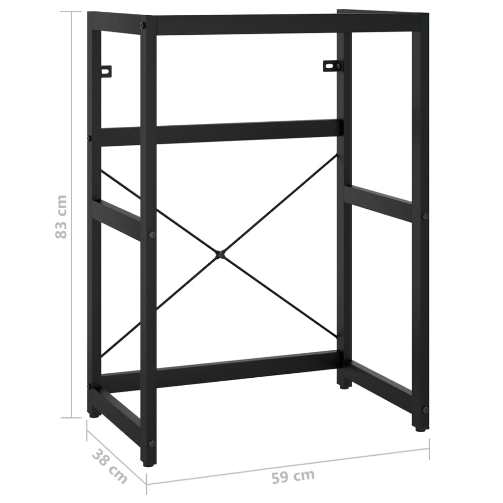 Wastafelframe 40x38x83 cm ijzer wit