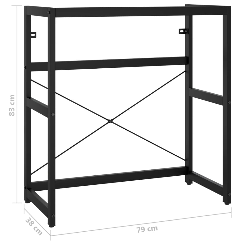 Wastafelframe 40x38x83 cm ijzer wit