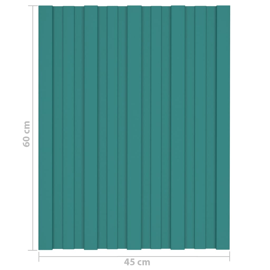 Dakpanelen 12 st 100x45 cm gegalvaniseerd staal