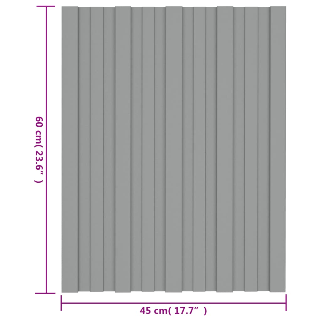 Dakpanelen 36 st 60x45 cm gegalvaniseerd staal