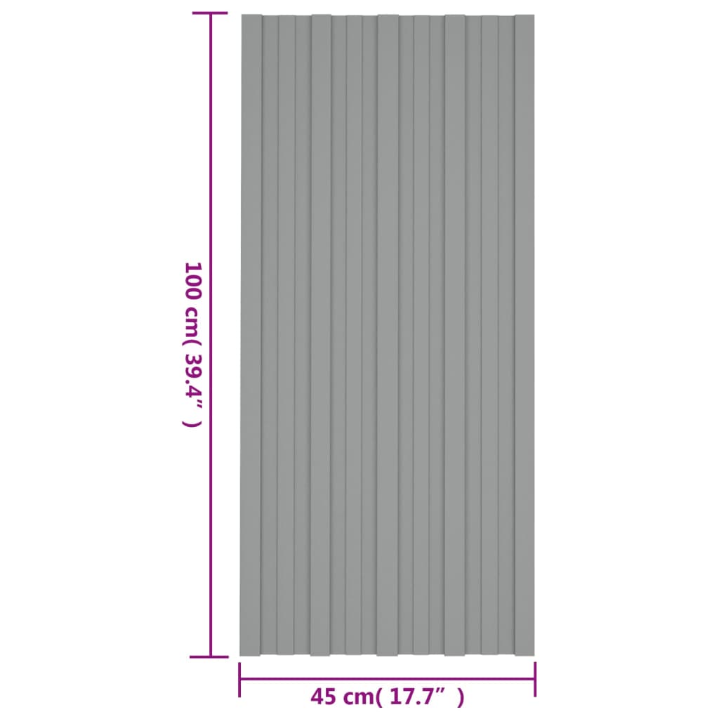 Dakpanelen 36 st 60x45 cm gegalvaniseerd staal