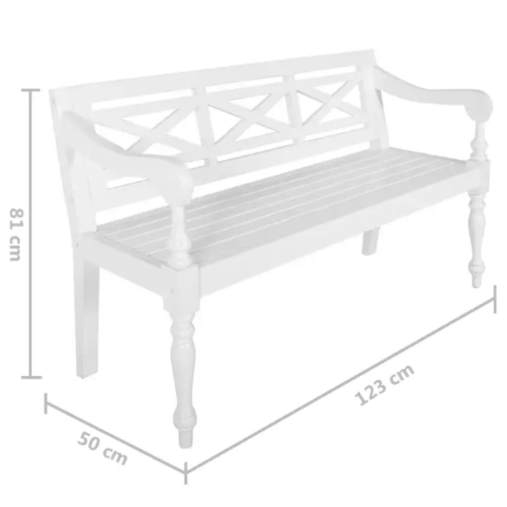 Bank Batavia 123 cm massief mahoniehout