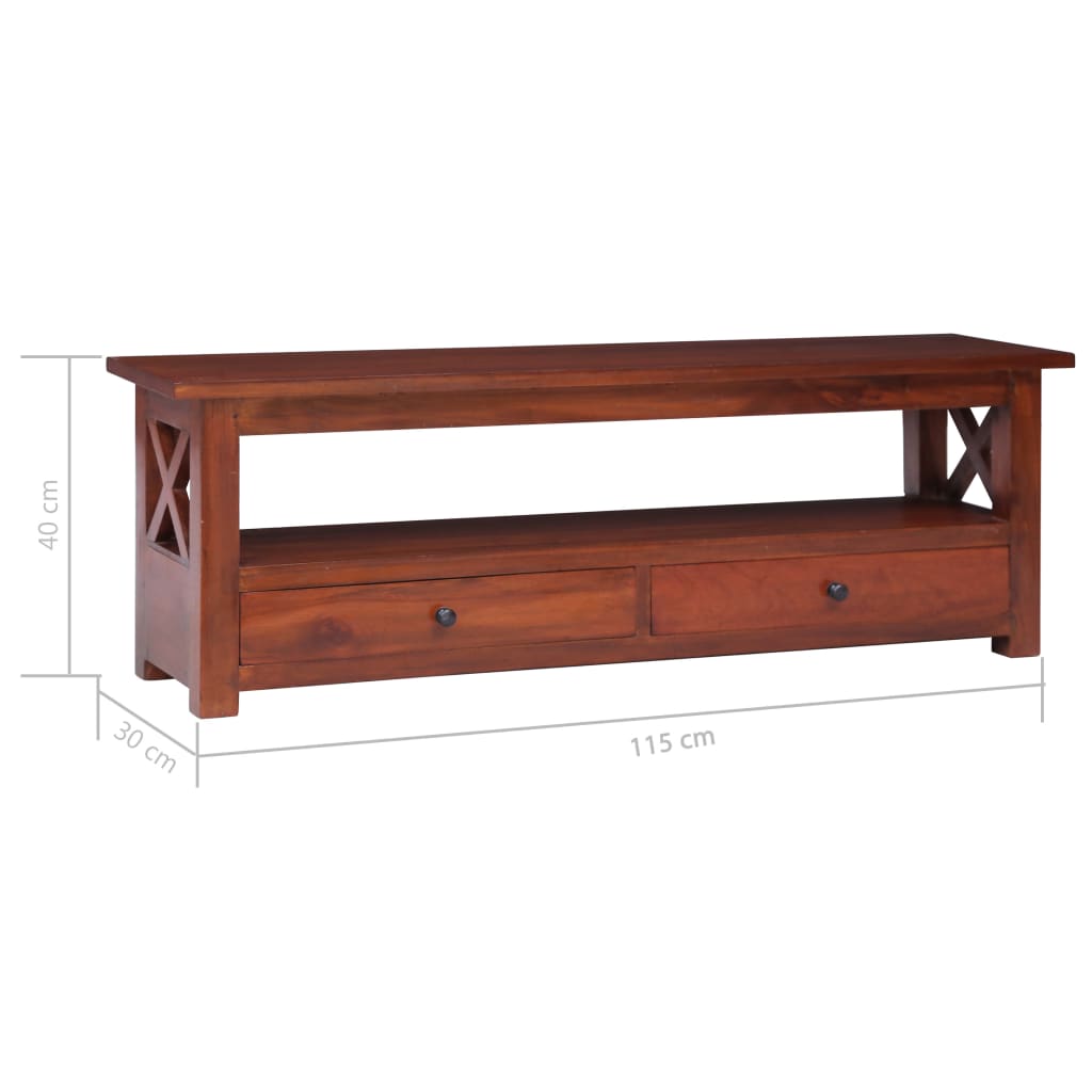 Tv-meubel 115x30x40 cm massief mahoniehout