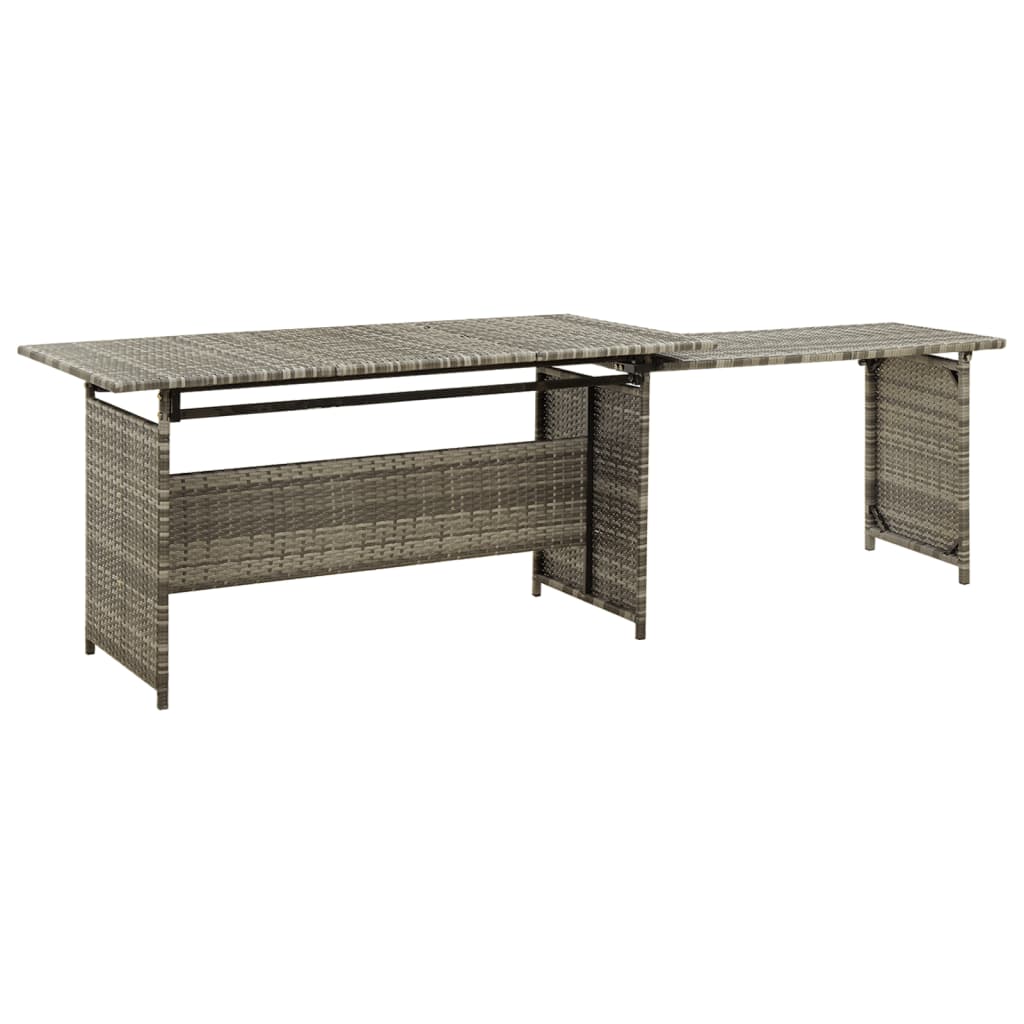 6-delige Loungeset met kussens poly rattan grijs