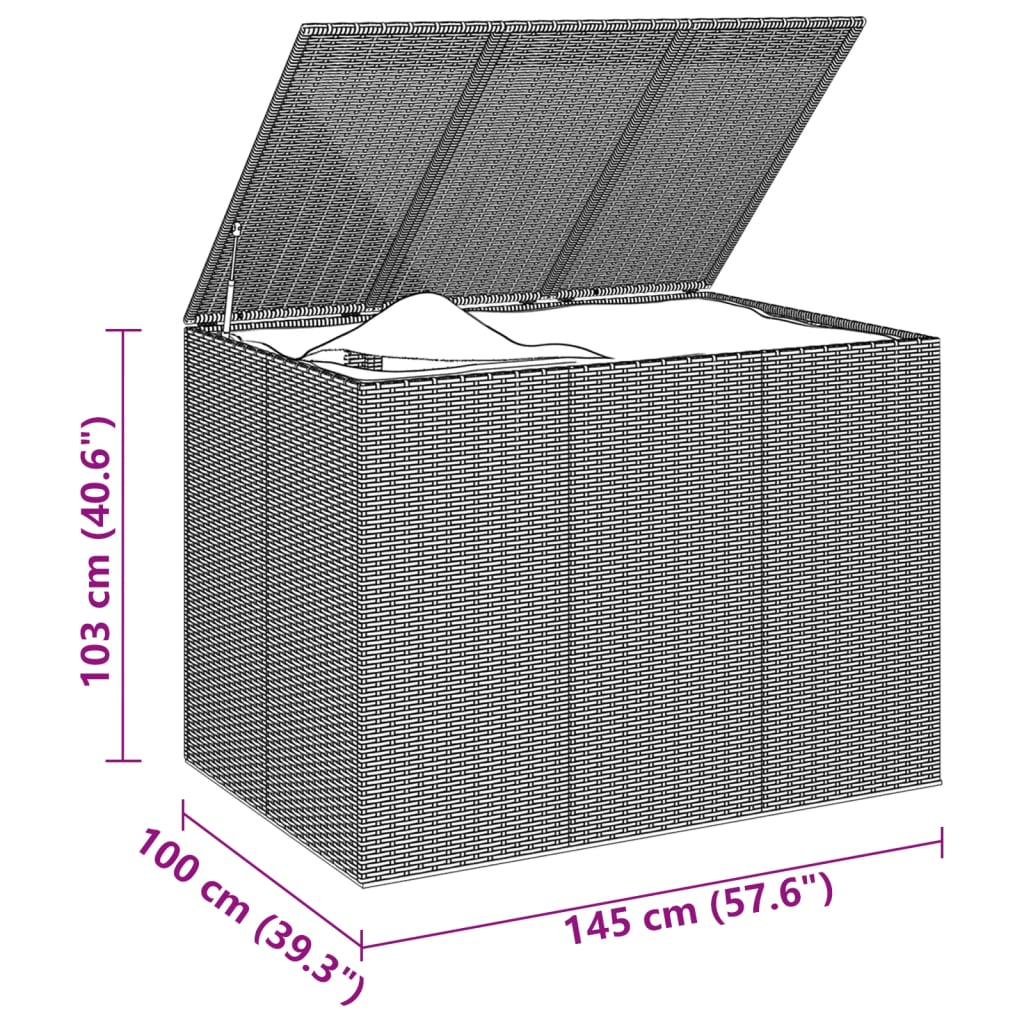 Tuinbox 100x49x103,5 cm polyetheen rattan