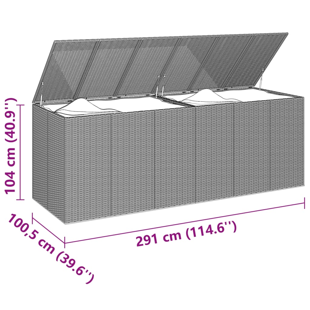 Tuinbox 100x49x103,5 cm polyetheen rattan