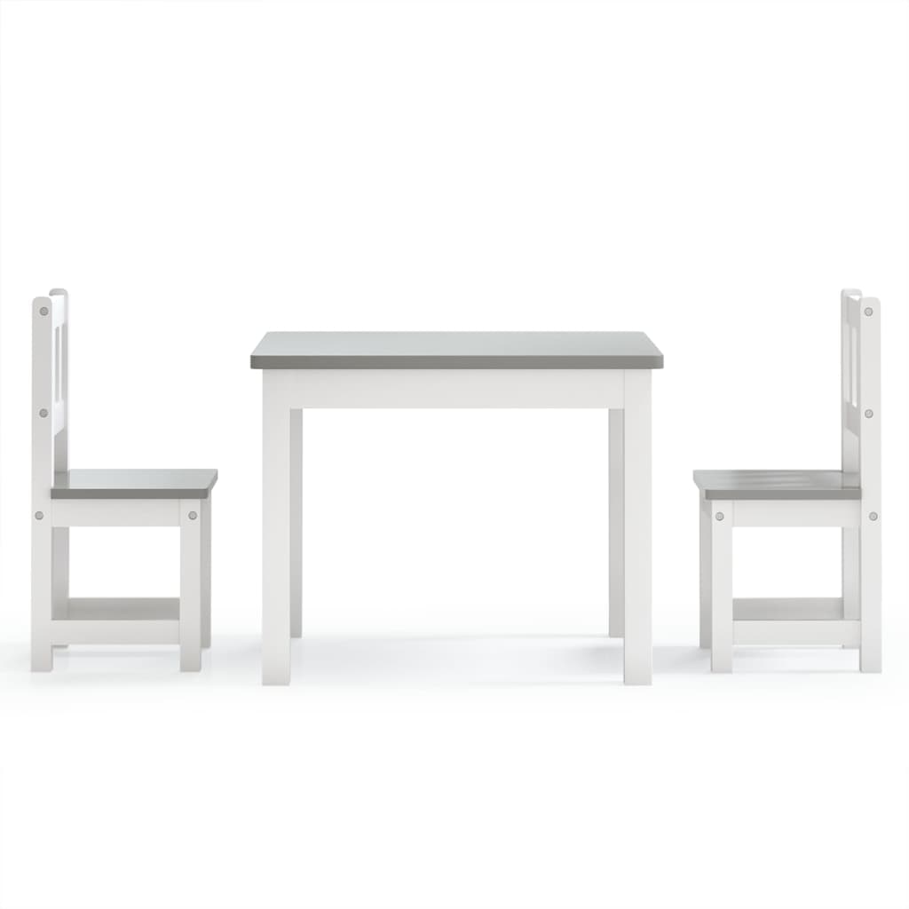 3-delige Kindertafel- stoelenset MDF