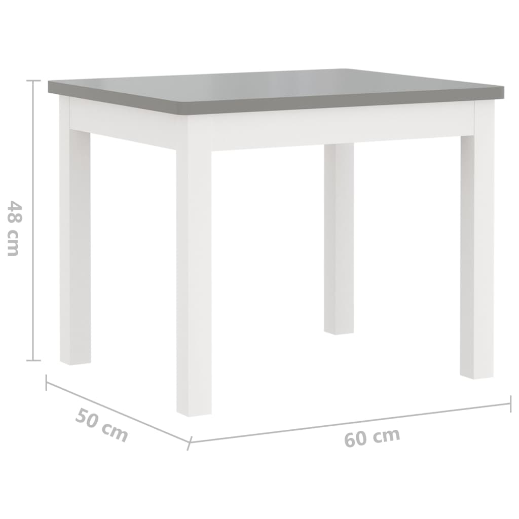 3-delige Kindertafel- stoelenset MDF