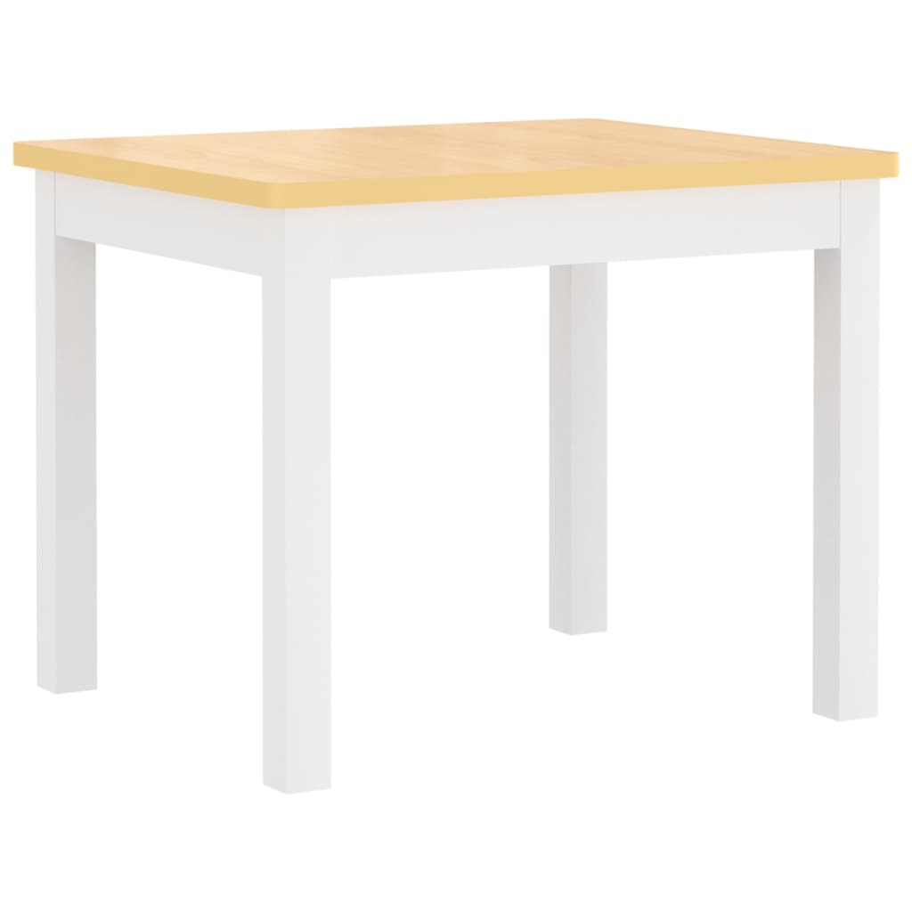 3-delige Kindertafel- en stoelenset MDF wit en grijs