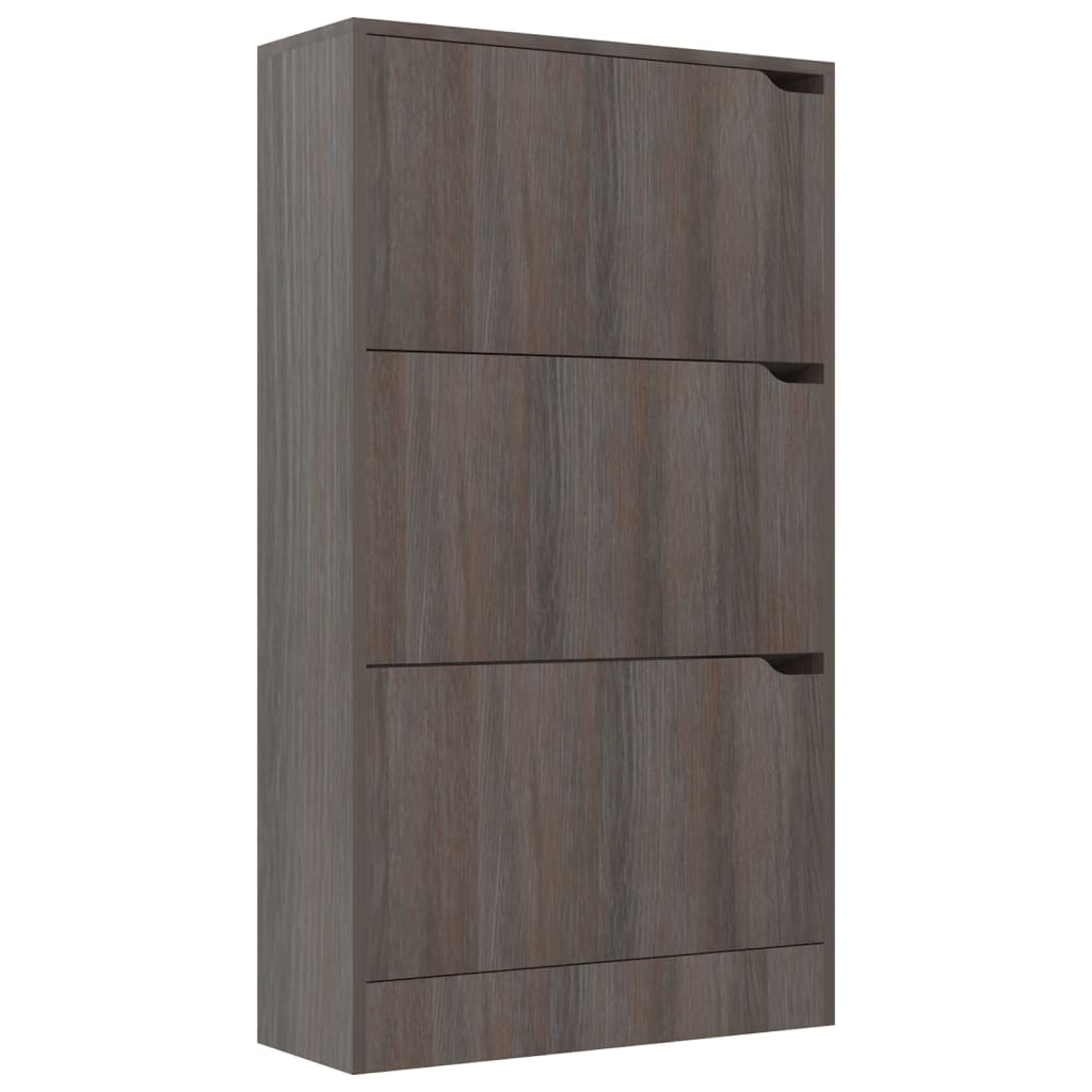 Schoenenkast 3 deuren 59x24x105 cm bewerkt hout sonoma eiken