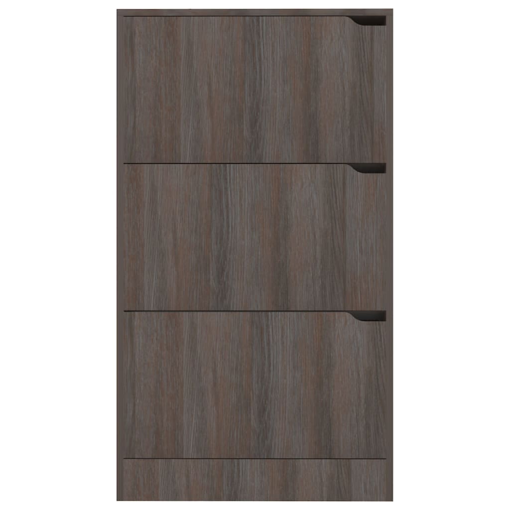 Schoenenkast 3 deuren 59x24x105 cm bewerkt hout sonoma eiken