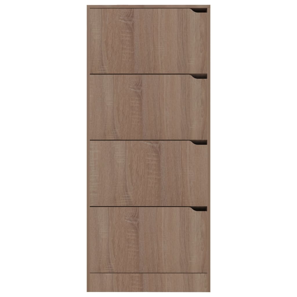 Schoenenkast 3 deuren 59x24x105 cm bewerkt hout sonoma eiken