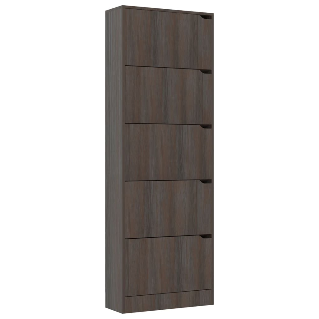 Schoenenkast 3 deuren 59x24x105 cm bewerkt hout sonoma eiken