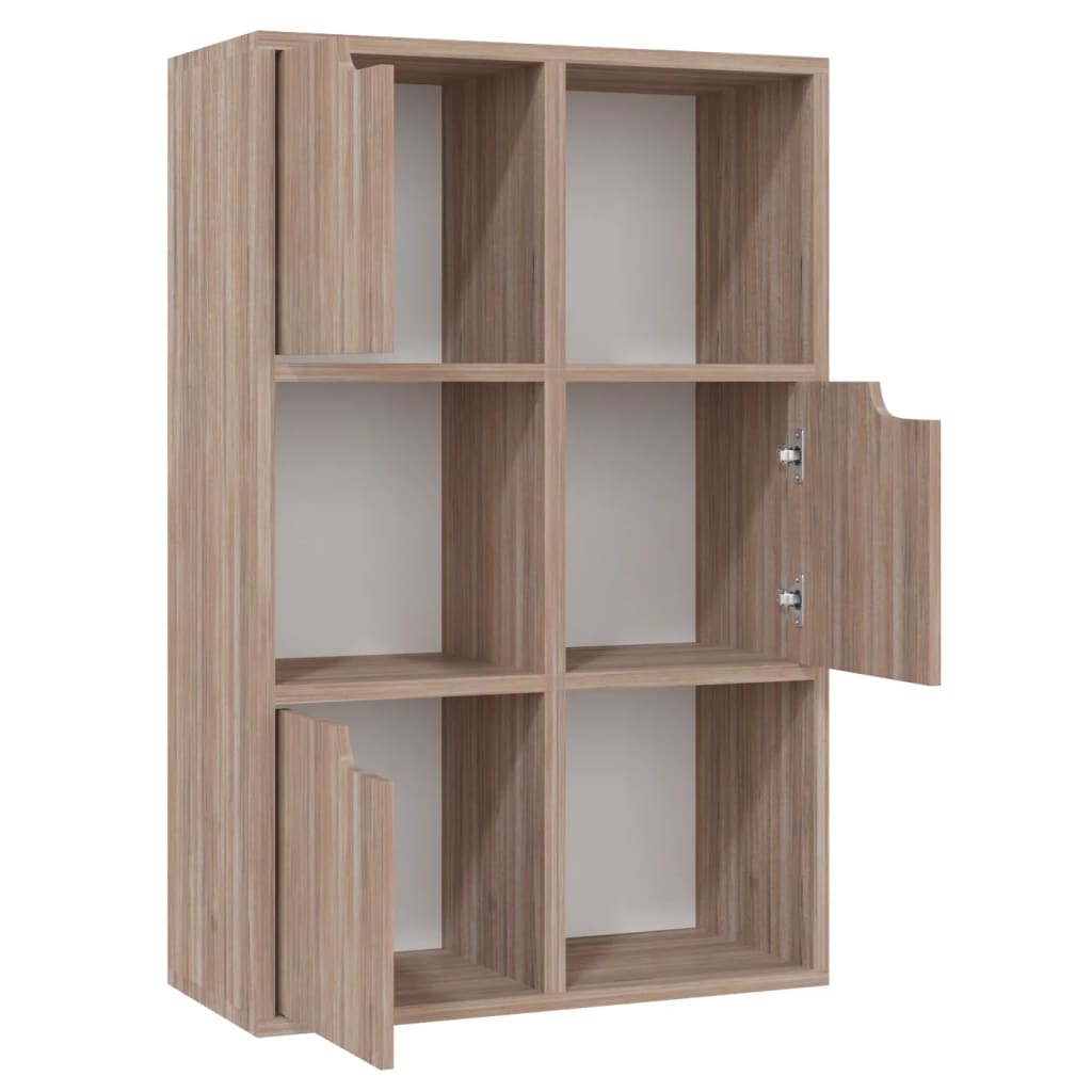 Boekenkast 60x27,5x88 cm bewerkt hout gerookt eikenkleur