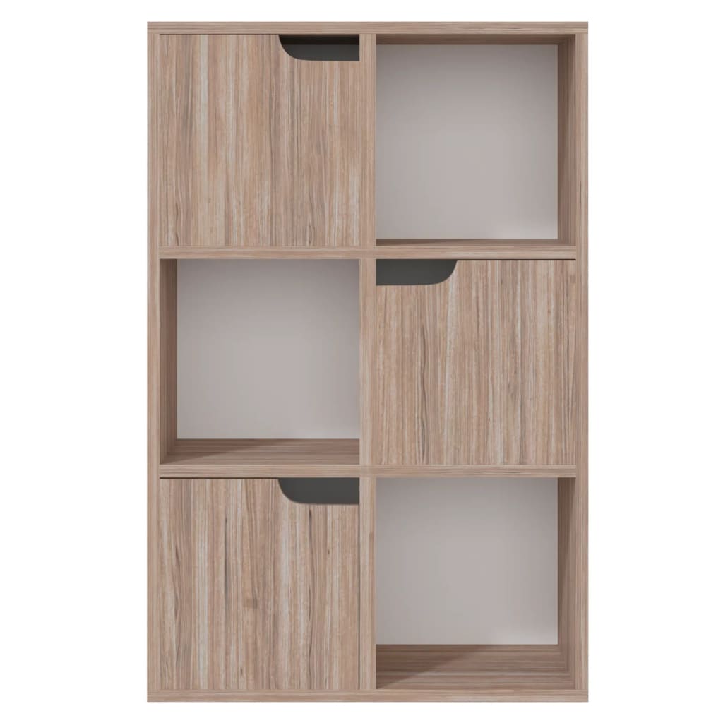 Boekenkast 60x27,5x88 cm bewerkt hout gerookt eikenkleur