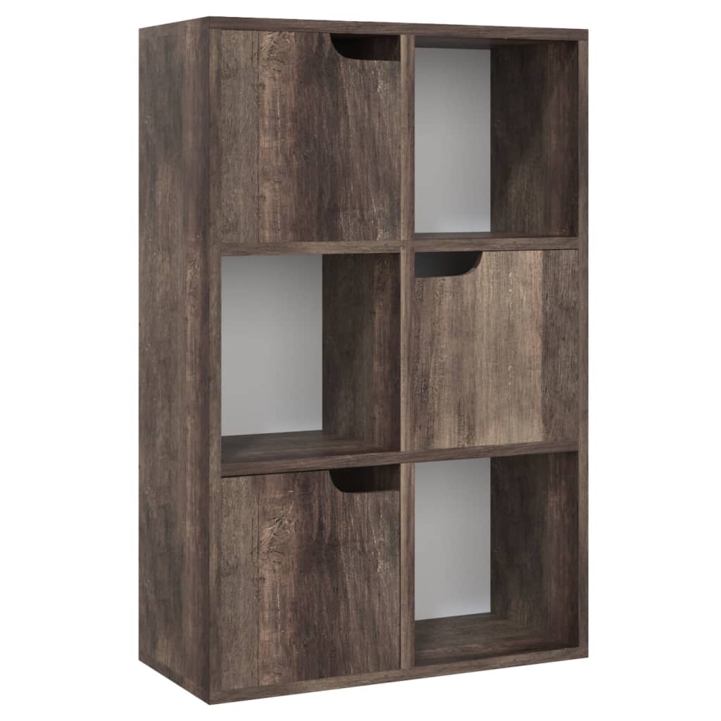 Boekenkast 60x27,5x88 cm bewerkt hout gerookt eikenkleur