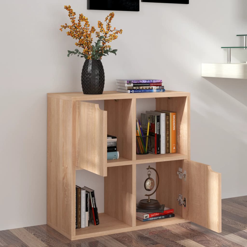 Boekenkast 60x27,5x59,5 cm bewerkt hout eikenkleurig