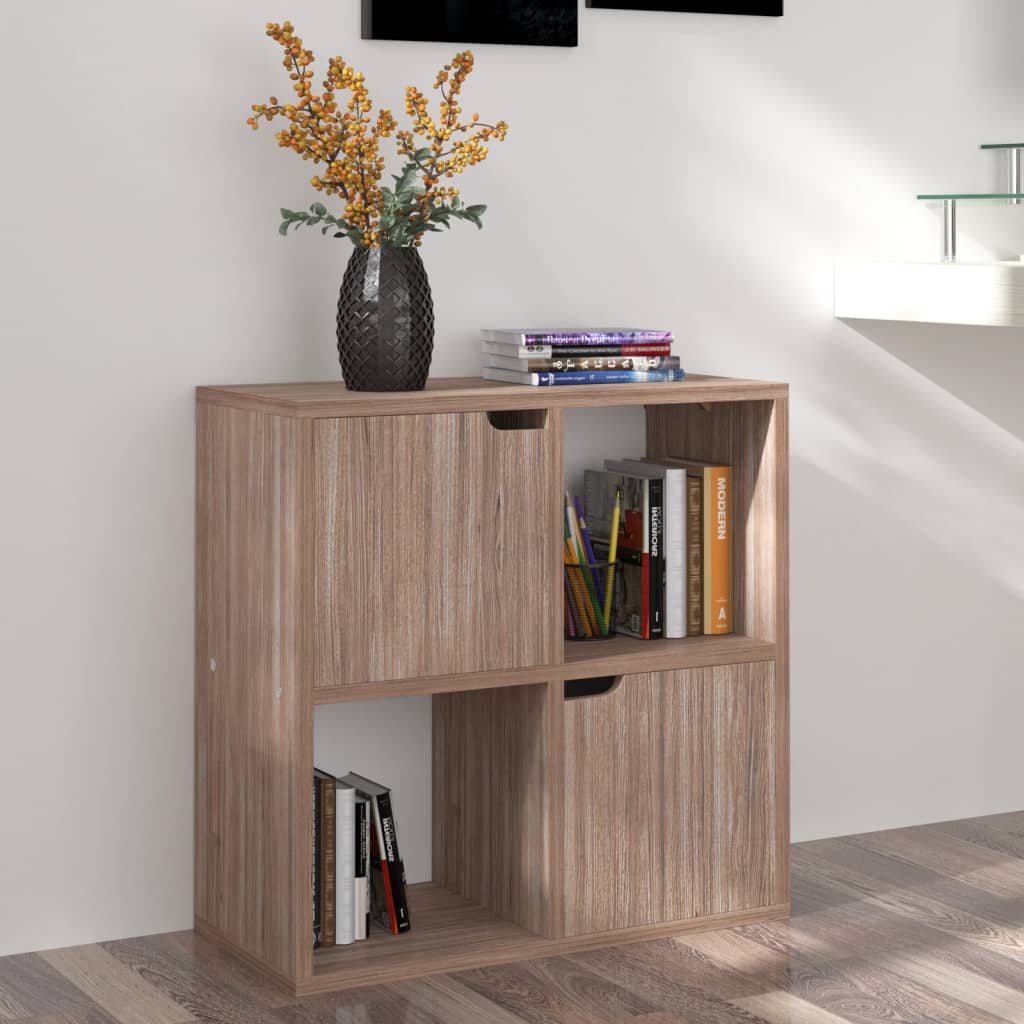 Boekenkast 60x27,5x59,5 cm bewerkt hout eikenkleurig