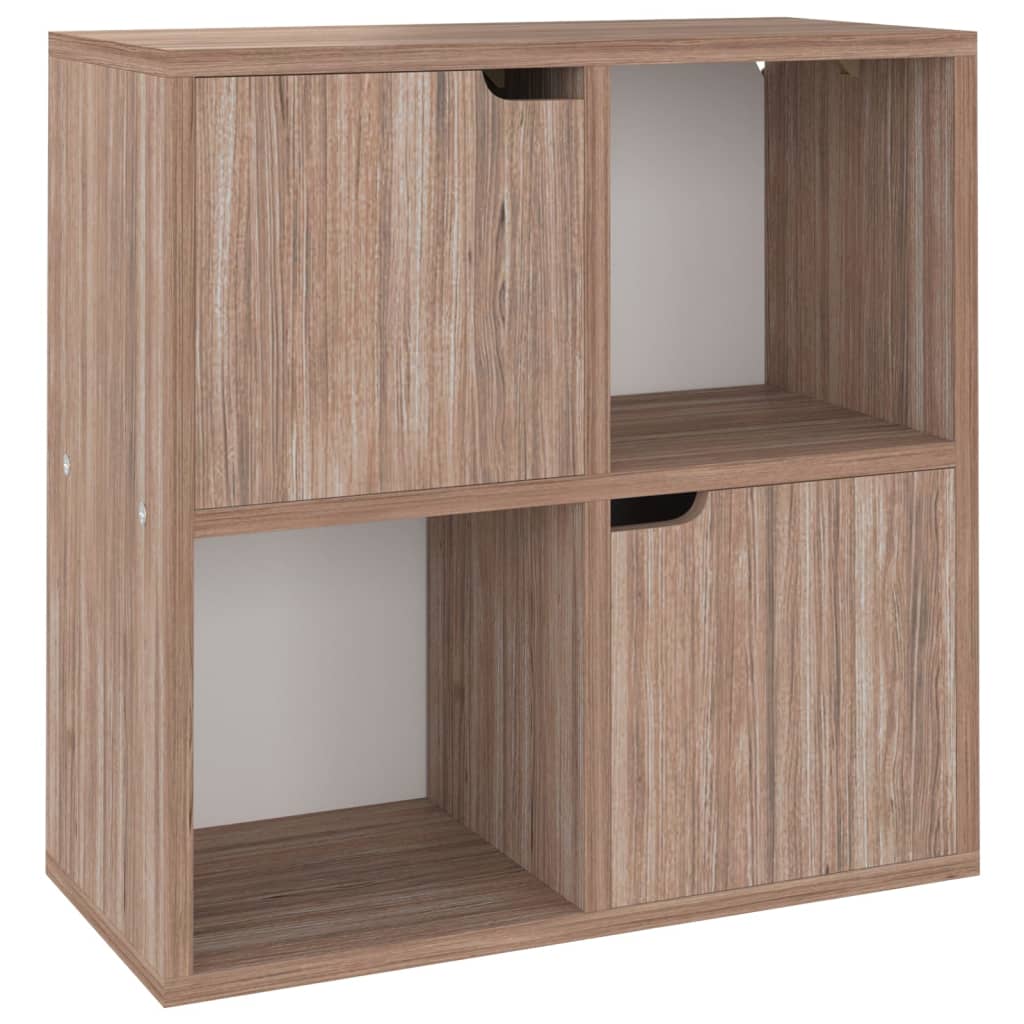 Boekenkast 60x27,5x59,5 cm bewerkt hout eikenkleurig