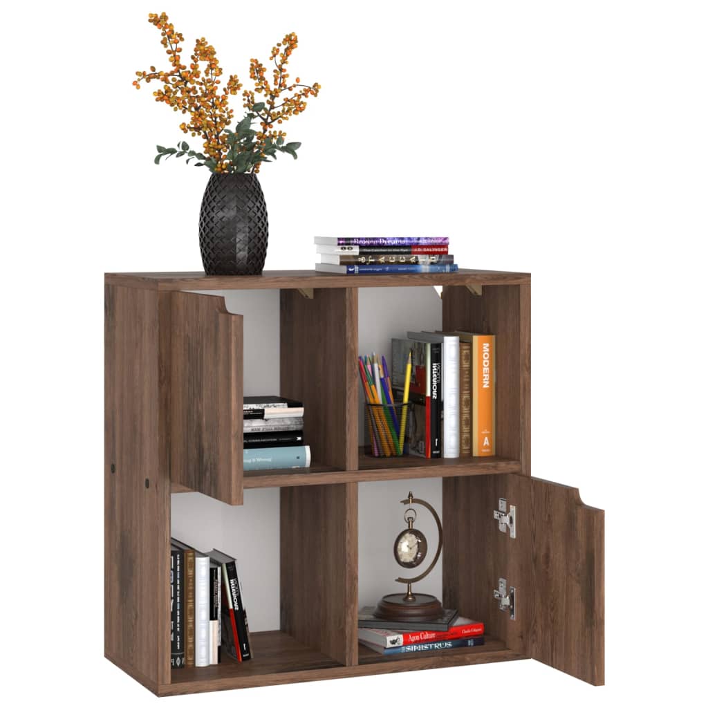 Boekenkast 60x27,5x59,5 cm bewerkt hout eikenkleurig