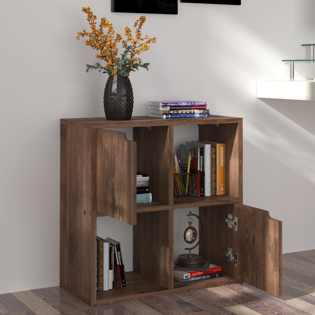 Boekenkast 60x27,5x59,5 cm bewerkt hout eikenkleurig