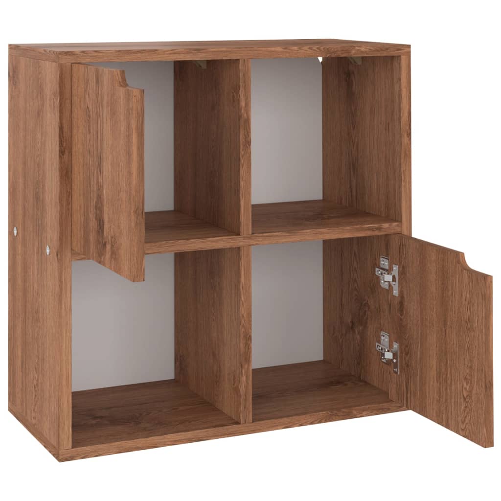 Boekenkast 60x27,5x59,5 cm bewerkt hout eikenkleurig