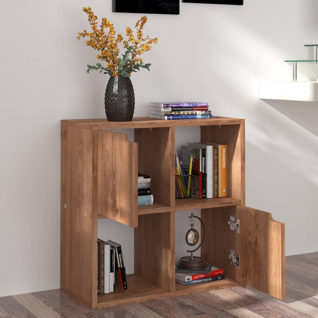 Boekenkast 60x27,5x59,5 cm bewerkt hout eikenkleurig