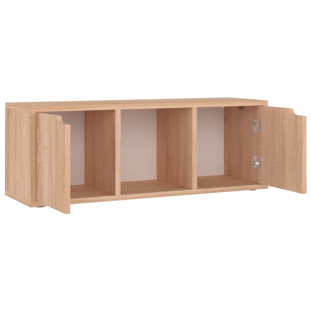 Tv-meubel 88,5x27,5x30,5 cm bewerkt hout betongrijs