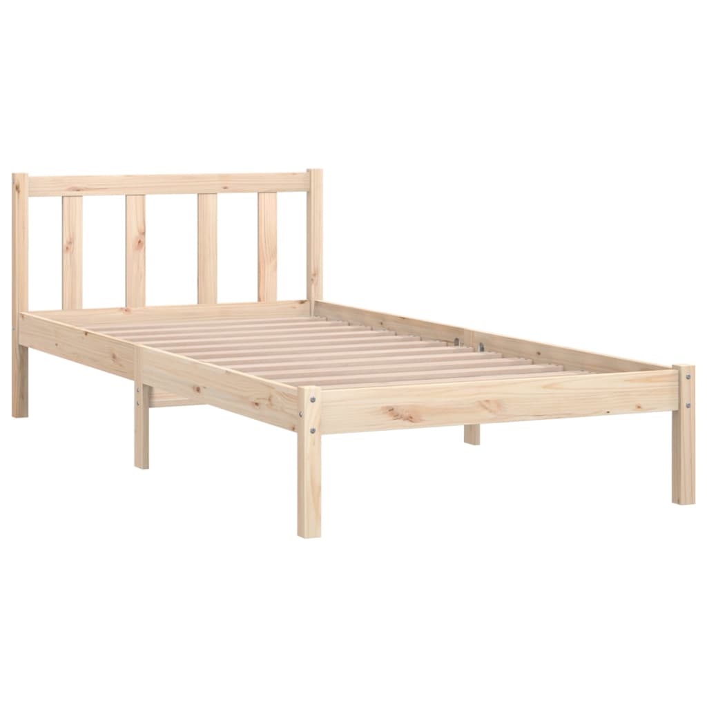 Bedframe massief grenenhout 75x190 cm