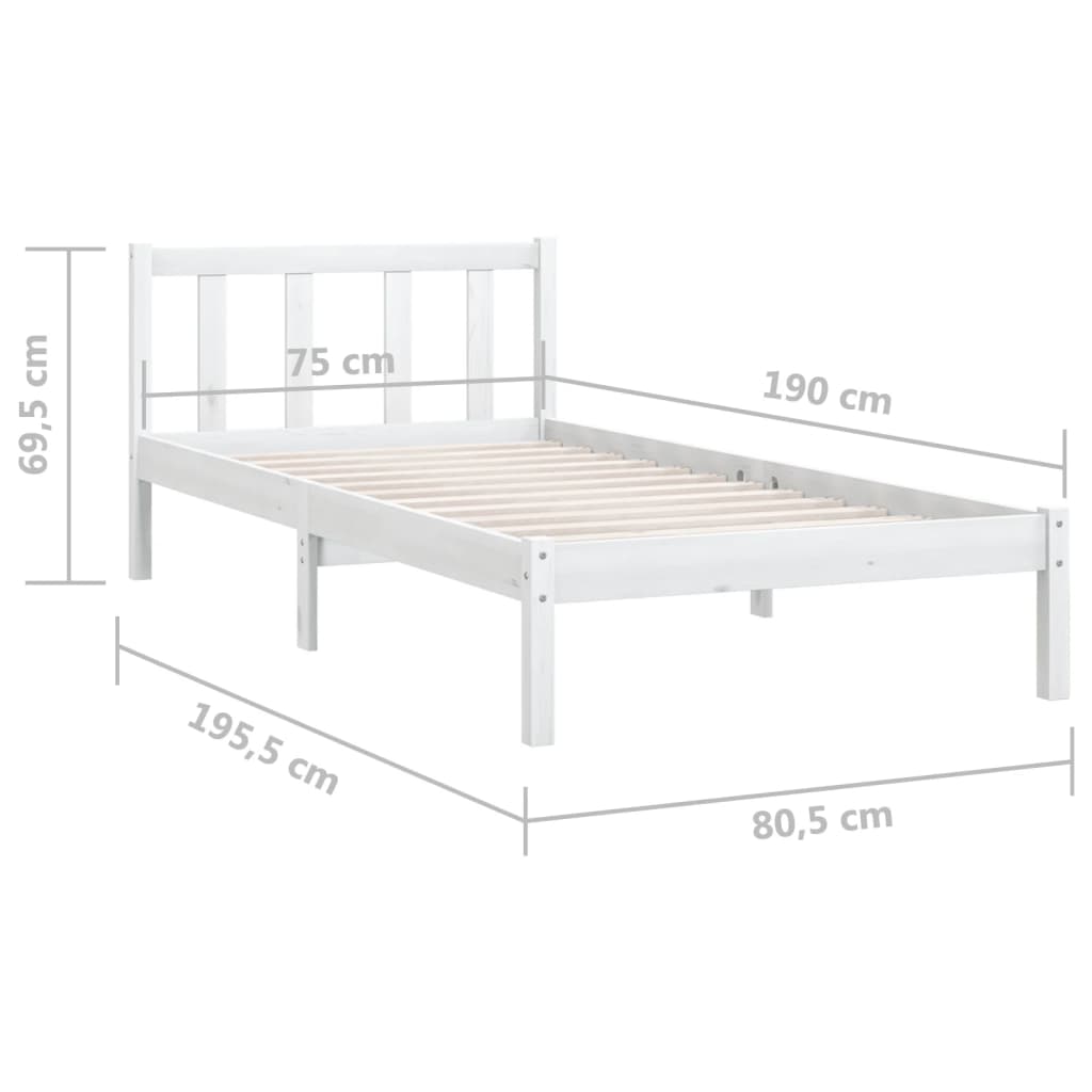 Bedframe massief grenenhout 135x190