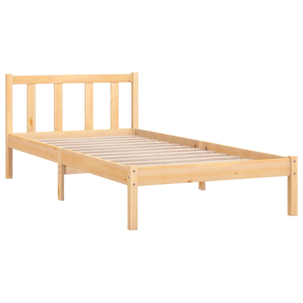 Bedframe massief grenenhout 75x190 cm