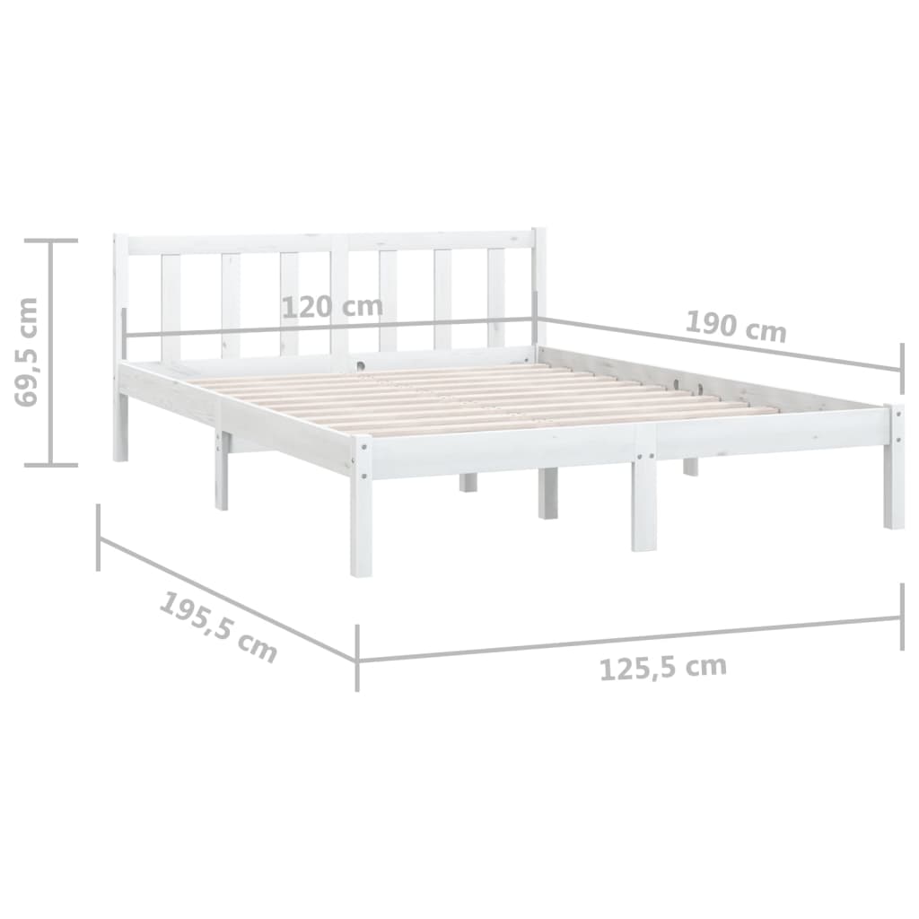 Bedframe massief grenenhout 75x190 cm