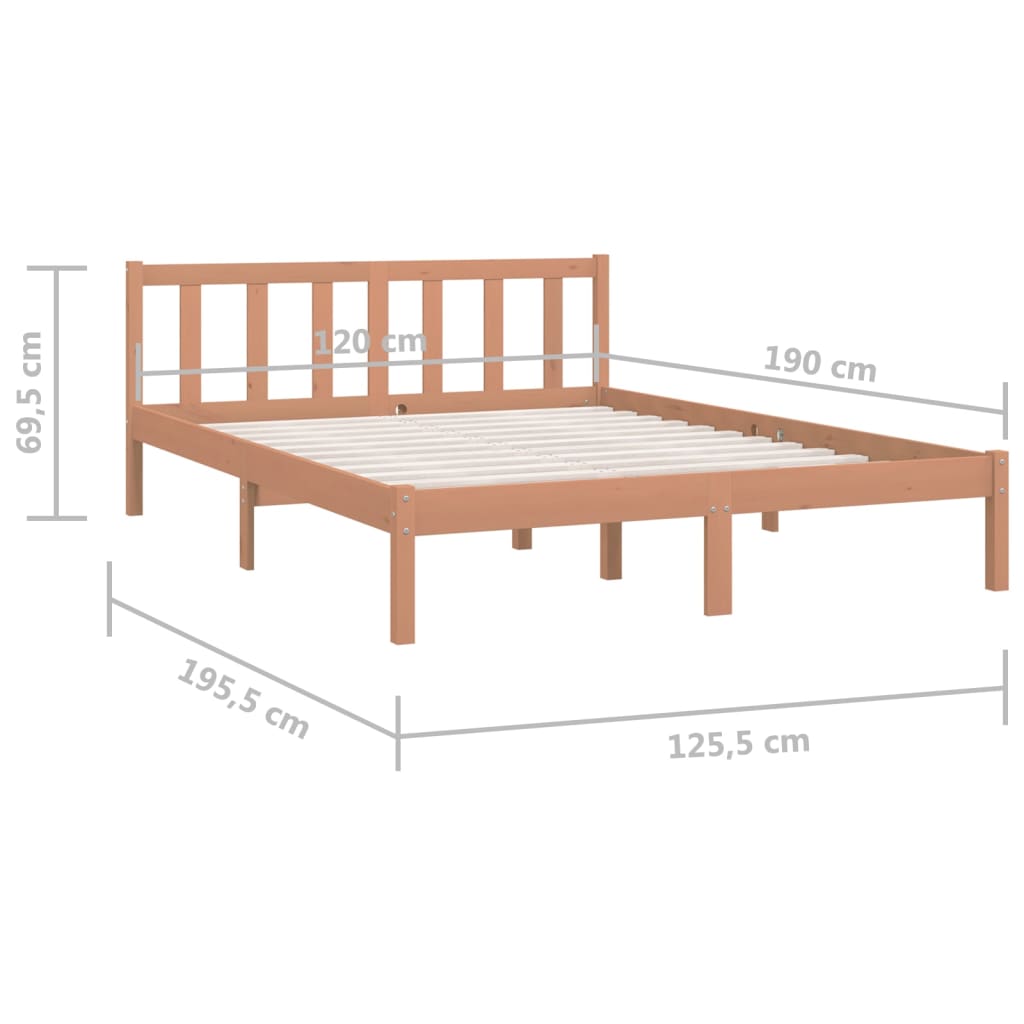 Bedframe massief grenenhout 75x190 cm