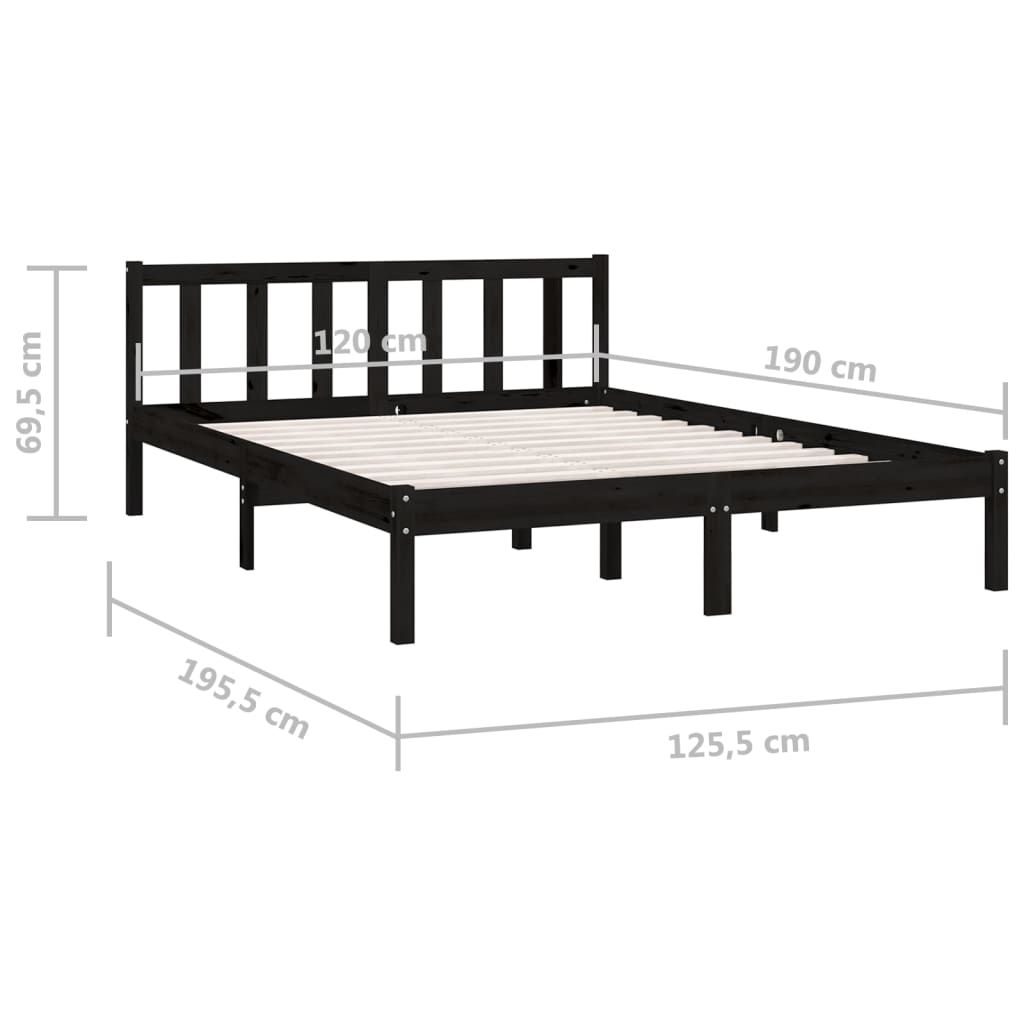 Bedframe massief grenenhout 75x190 cm