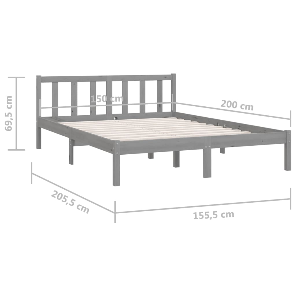 Bedframe massief grenenhout 135x190